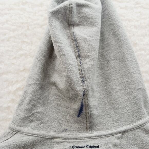 Hoodie Sz L Gray Flag Star Stripe Festival Americana Kangaroo Y2K Patriotic Red - Picture 12 of 16